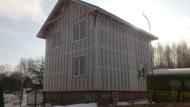 Облицовка сайдингом, выполнен в д. Колтово