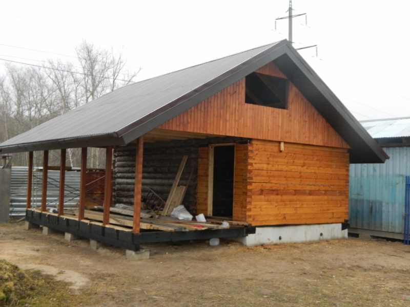 Устройство бани из бревна в Ступино, Кашире, Озерах