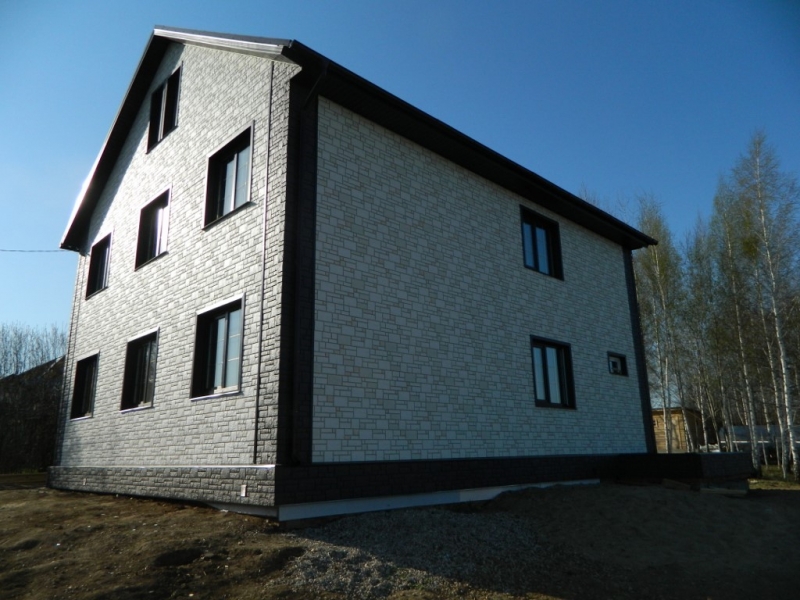 Устройство крыши Grand Line цвет-Шоколад, и монтаж сайдинга Docke Burg цвет-Шерсти с утеплением Кашира, Озеры, Ступино, Иваньково, Серебрянные пруды, Ожерелье