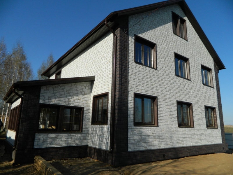 Устройство крыши Grand Line цвет-Шоколад, и монтаж сайдинга Docke Burg цвет-Шерсти с утеплением Кашира, Озеры, Ступино, Иваньково, Серебрянные пруды, Ожерелье