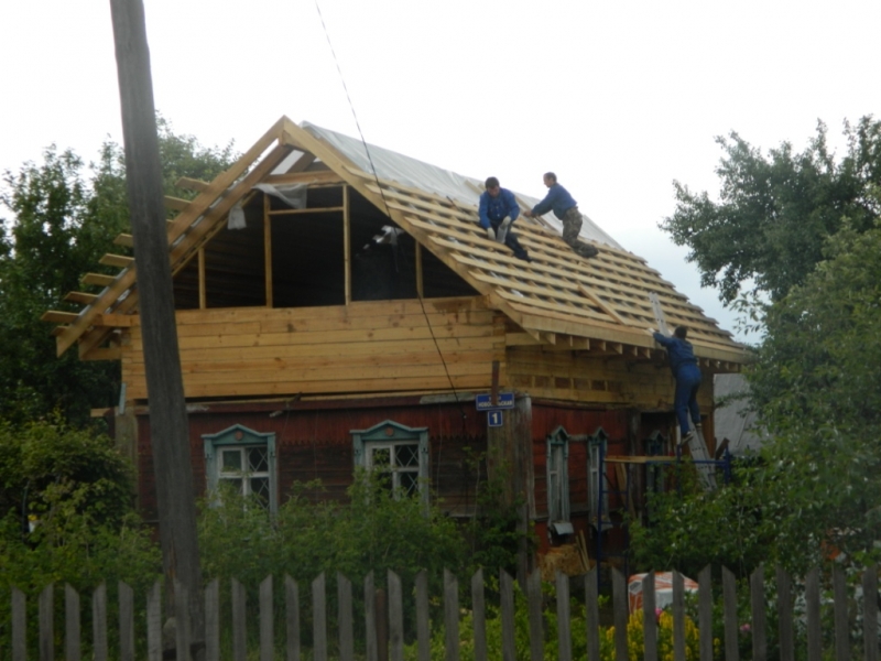 Реконструкция крыши в п.Ожерелье, Каширского района