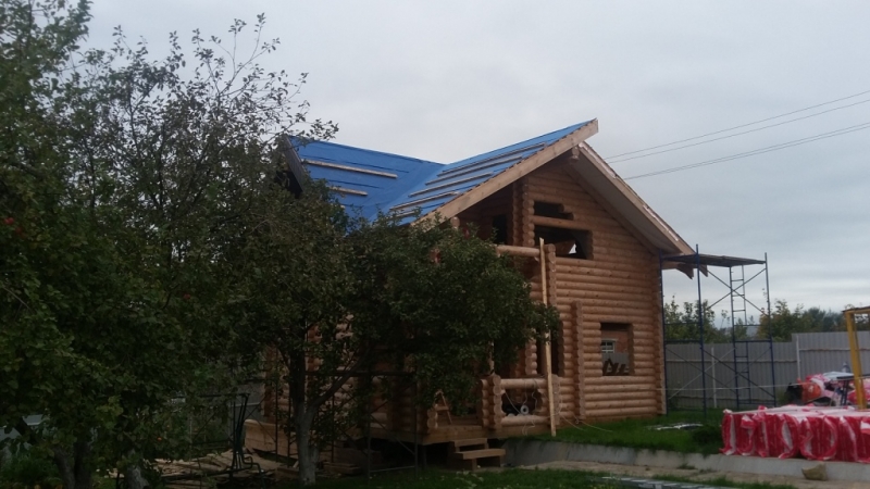 Устройство утепленной мягкой кровли Тегола Нордик цвет Коричневый с отливом