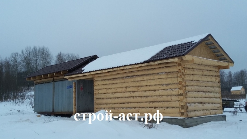 Монтаж металлочерепицы Гранд Лайн цвет 8017 Шоколад на деревянную баню