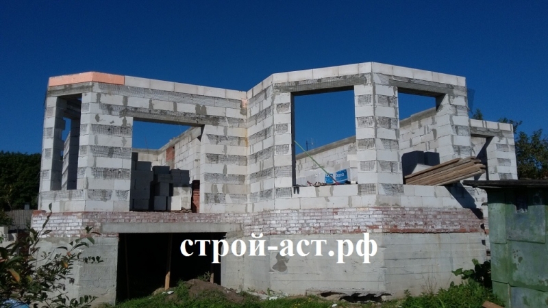 Строительство дома из газосиликатных блоков под облицовочный кирпич в поселке Зендиково