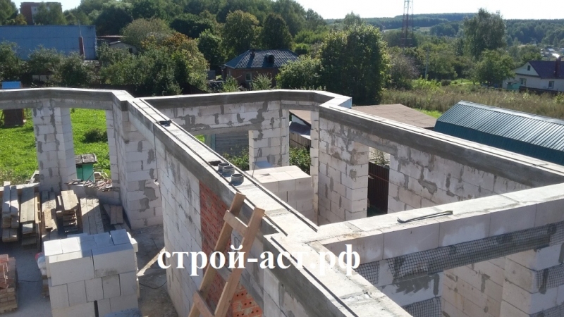 Строительство дома из газосиликатных блоков под облицовочный кирпич в поселке Зендиково