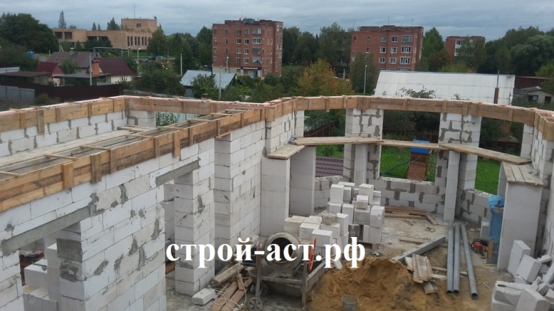 Строительство дома из газосиликатных блоков под облицовочный кирпич в поселке Зендиково