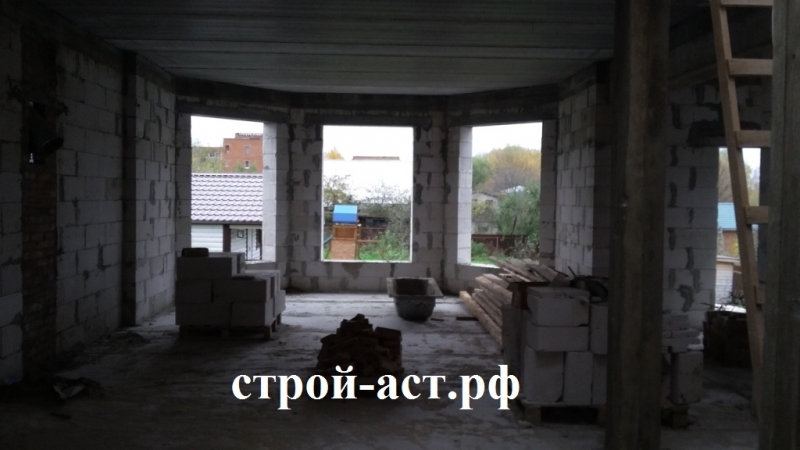 Строительство дома из газосиликатных блоков под облицовочный кирпич в поселке Зендиково