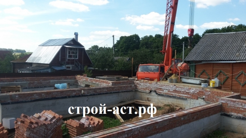 Строительство дома из газосиликатных блоков под облицовочный кирпич в поселке Зендиково