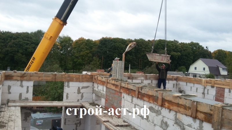 Строительство дома из газосиликатных блоков под облицовочный кирпич в поселке Зендиково