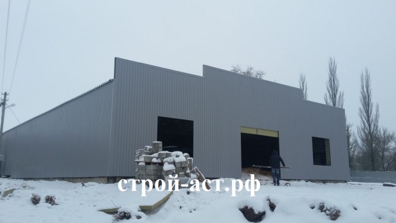 Устройство фасада из профлиста с утеплением для промышленных зданий