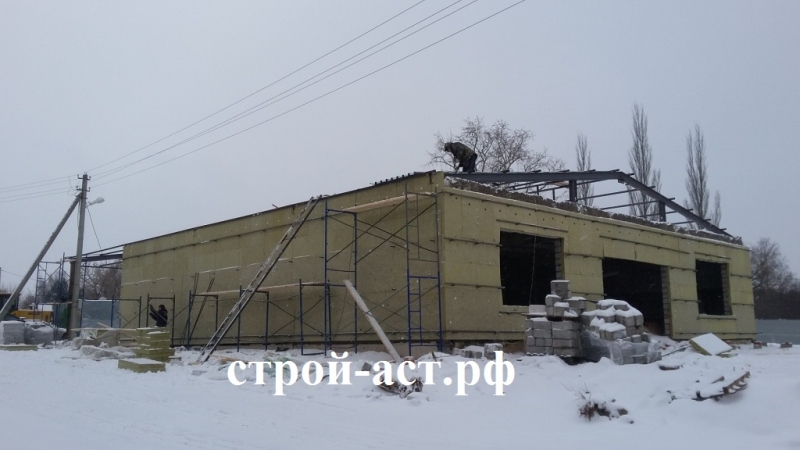 Устройство фасада из профлиста с утеплением для промышленных зданий