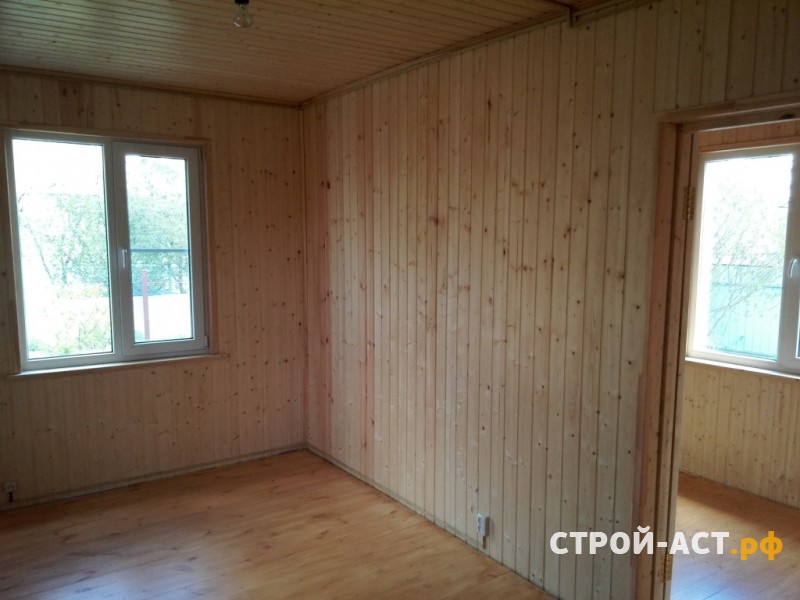Внутренняя отделка дачи вагонкой в Кашире, Ступино