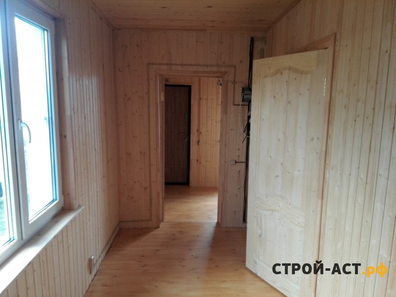 Внутренняя отделка дачи вагонкой в Кашире, Ступино