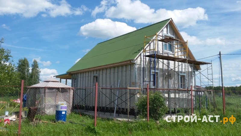 Обшить дом сайдингом Деке блокхаус Woodslide ( с текстурой дерева) цвет Айва с комплектующими Шоколад