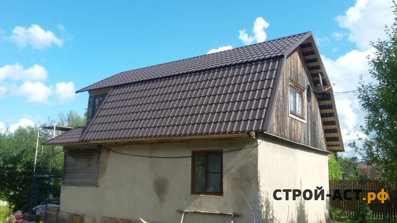 Заменить старую кровлю на металлочерепицу Гранд Лайн покрытие Velur (Велюр) цвет RR32 (темно-коричневый) в Кашире