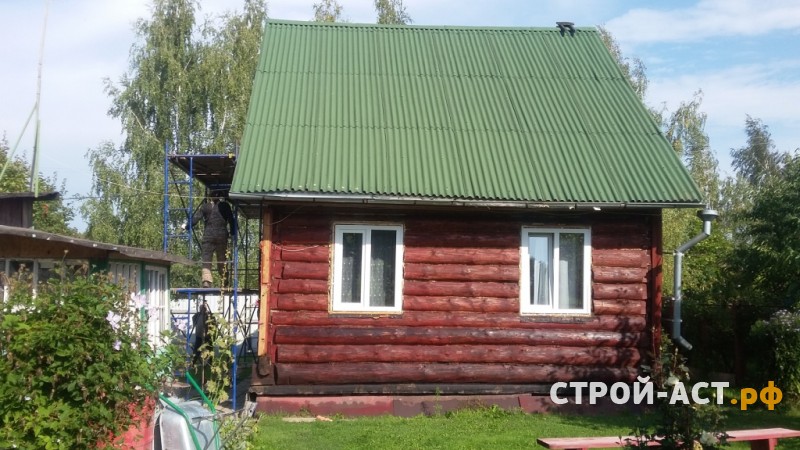 Монтаж сайдинга Деке цвет Крем-брюле с аксессуарами Пломбир, обшить дачу сайдингом в Кашире
