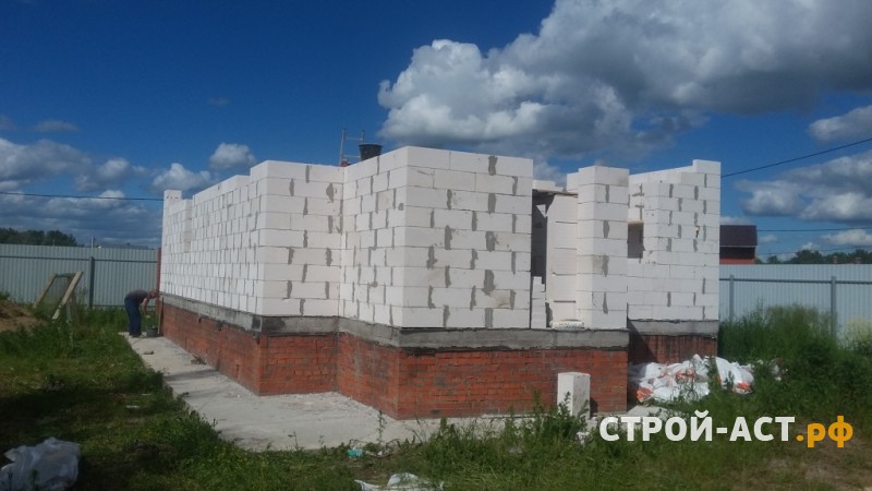 Построить двухэтажный дом из газосиликатных блоков с плитами перекрытия в Кашире