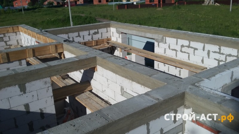 Построить двухэтажный дом из газосиликатных блоков с плитами перекрытия в Кашире