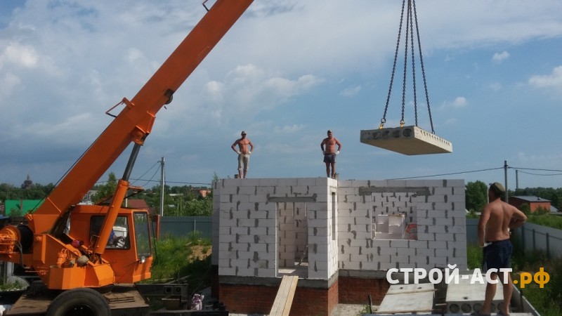 Построить двухэтажный дом из газосиликатных блоков с плитами перекрытия в Кашире