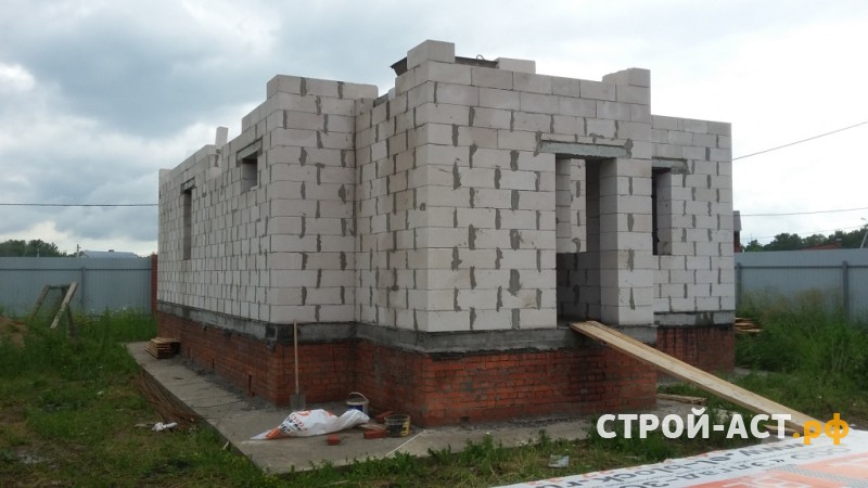 Построить двухэтажный дом из газосиликатных блоков с плитами перекрытия в Кашире