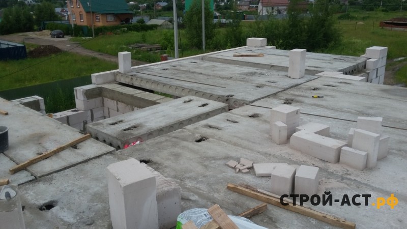 Построить двухэтажный дом из газосиликатных блоков с плитами перекрытия в Кашире
