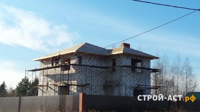 Построить двухэтажный дом из газосиликатных блоков с плитами перекрытия в Кашире