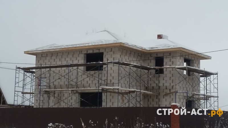 Построить двухэтажный дом из газосиликатных блоков с плитами перекрытия в Кашире