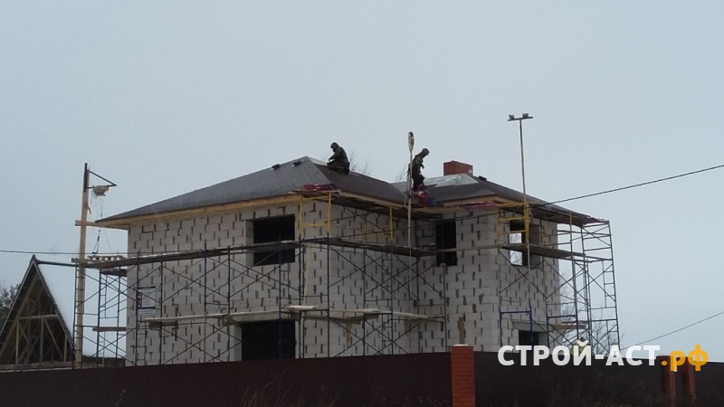 Устройство кровли из гибкой черепицы в Кашире, Ступино, Озеры