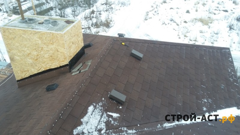 Устройство кровли из гибкой черепицы в Кашире, Ступино, Озеры