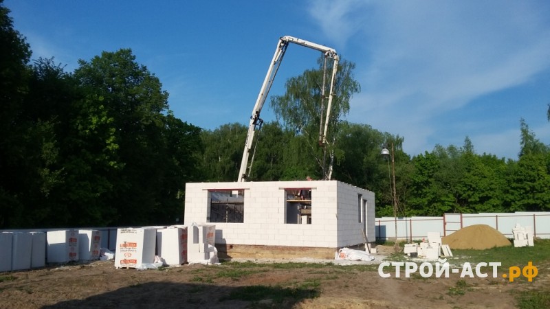 Построить дом из газосиликатных блоков (размер 8х10)  покрытие кровли металлочерепица Гранд Лайн  и установка сегментного короба на трубу