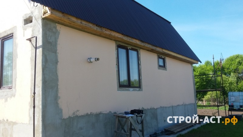 Зашить дом сайдингом  фасадными панелями под камень в Кашире Ступино 