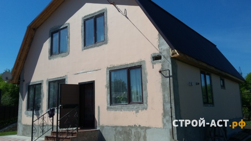 Зашить дом сайдингом  фасадными панелями под камень в Кашире Ступино 