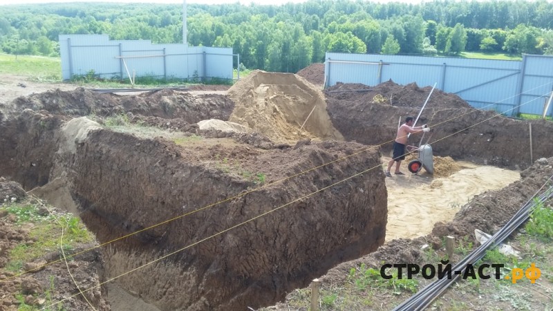 Строительство двухэтажного дома из газосиликатных блоков с облицовкой из кирпича с двускатной крышей, террасой и крыльцом 