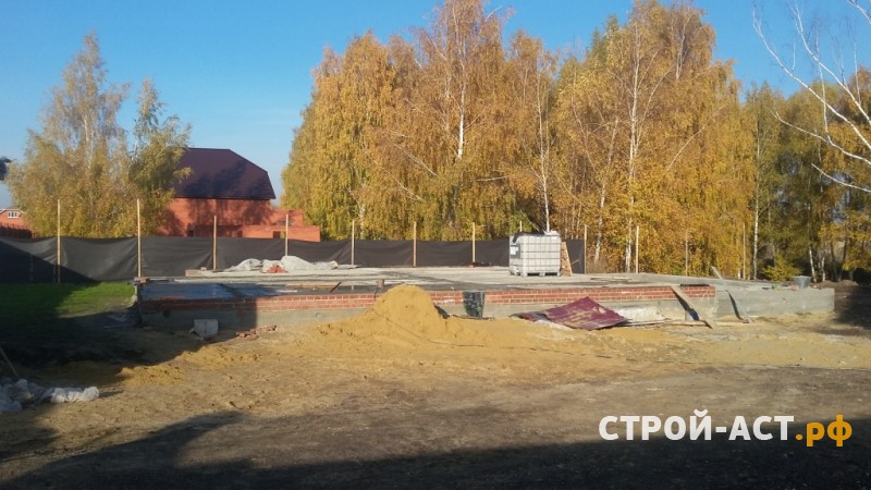 Устройство фундамента из фундаментных блоков ФБС  с армопоясом