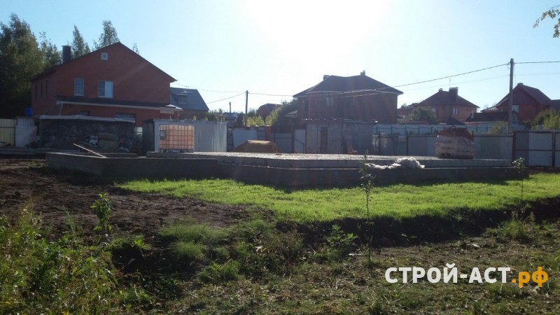 Устройство фундамента из фундаментных блоков ФБС  с армопоясом