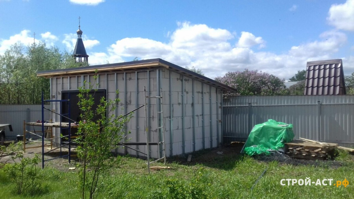 Построить хозблок /гараж из газосиликатных блоков с отделкой сайдингом Деке цвет Персик с комплектующими Шоколад Построить хозблок /гараж из газосиликатных блоков с отделкой сайдингом Деке цвет Персик с комплектующими Шоколад